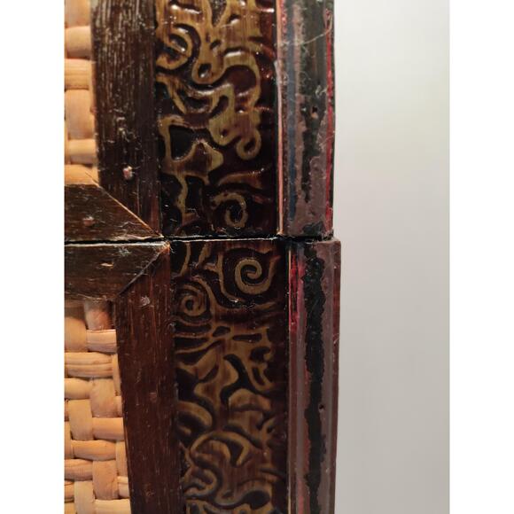 Unbranded 2 Bottle Wine Box Wood Distressed Curved Case With Handle - Picture 9 of 16